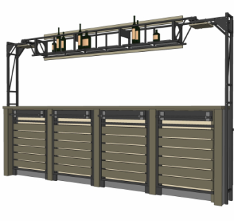 现代吧台su模型