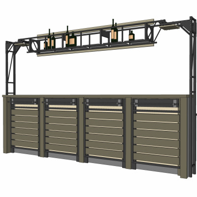 现代吧台su模型