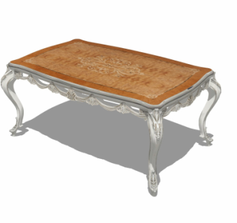 欧式茶几su模型