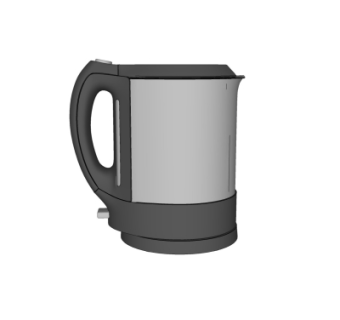 现代电热水壶su模型