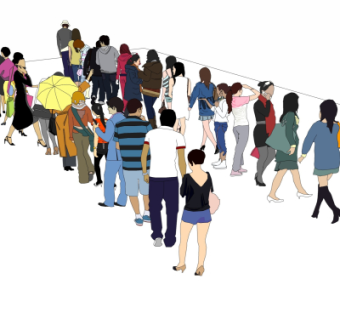 现代人物su模型