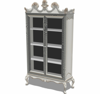 欧式雕花酒柜su模型