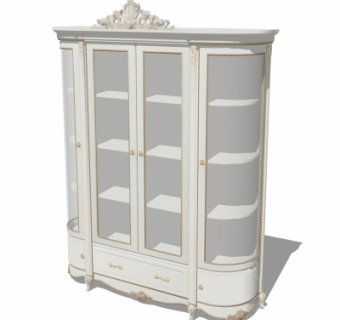 欧式酒柜su模型