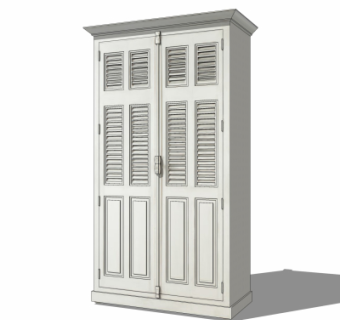 简欧衣柜su模型