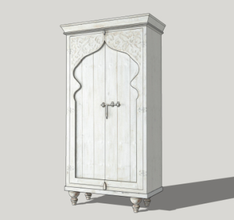 简欧衣柜su模型