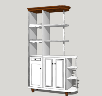 美式酒柜su模型