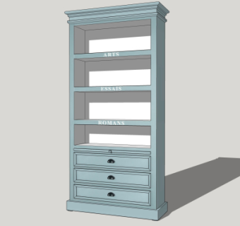 美式酒柜su模型