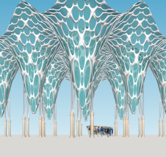 现代雨棚su模型