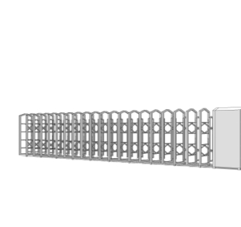 现代自动伸缩门su模型