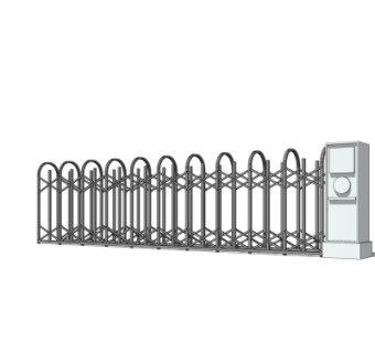 现代自动伸缩门su模型