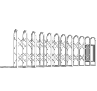 现代自动伸缩门su模型