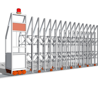 现代自动伸缩门su模型
