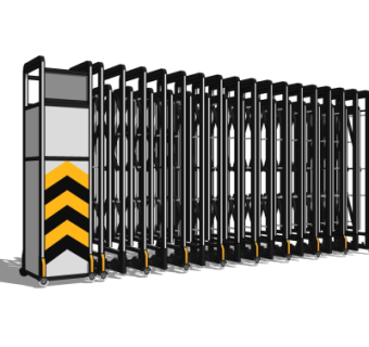 现代自动伸缩门su模型