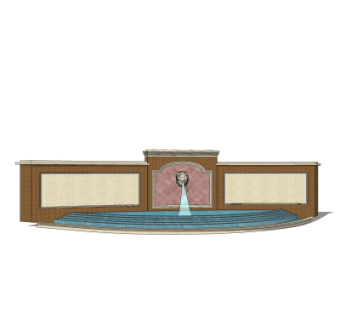 欧式景观墙su模型