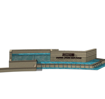 欧式景观墙su模型