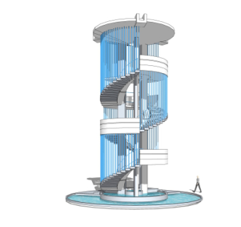 现代塔楼免费su模型