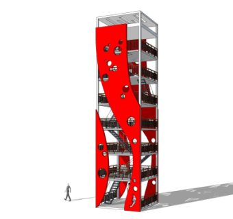 现代塔楼免费su模型