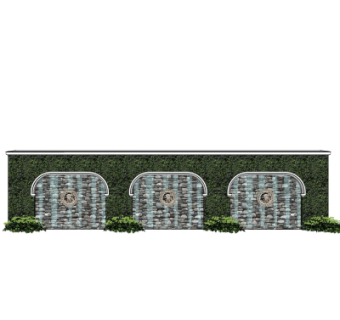 欧式景观墙su模型