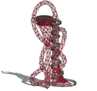 现代钢结构建筑su模型