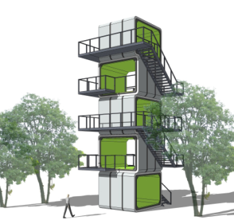 现代塔楼免费su模型