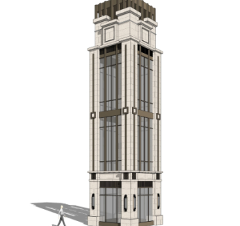 新古典塔楼免费su模型
