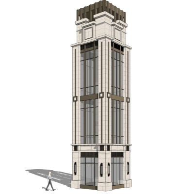 新古典塔楼su模型