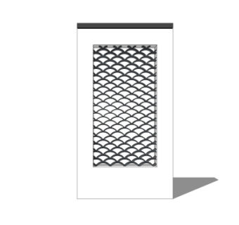 新中式景观墙su模型