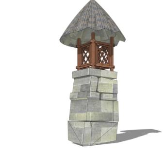 现代塔楼免费su模型