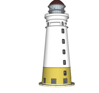 欧式灯塔免费su模型