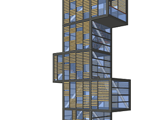 现代塔楼su模型