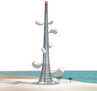 现代塔楼免费su模型