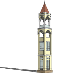 欧式塔楼免费su模型