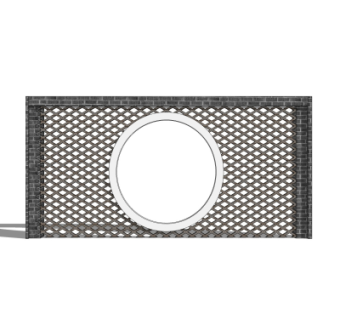 新中式景观墙su模型