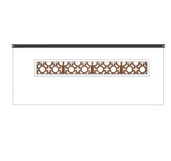 新中式景观墙su模型