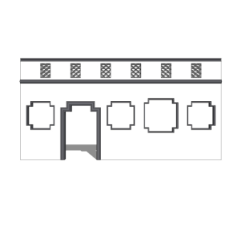 新中式景观墙su模型