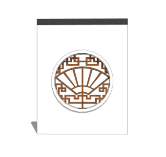 新中式景观墙su模型