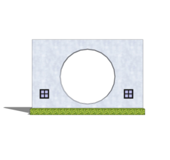 新中式景观墙su模型