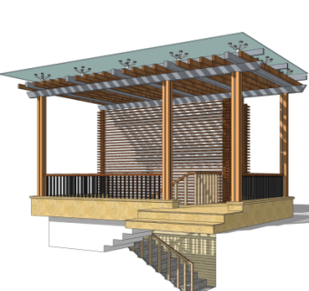 现代地下室入口免费su模型