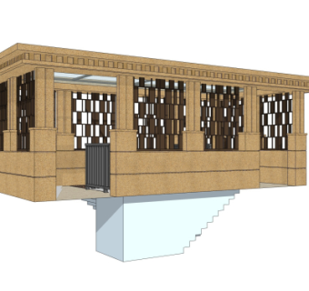 新古典地下室入口免费su模型
