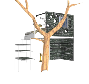 现代树屋su模型