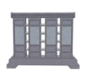 新中式景观墙su模型