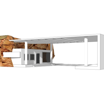 现代小区门头su模型