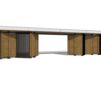 现代建筑门头su模型