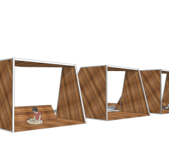 现代公用椅su模型