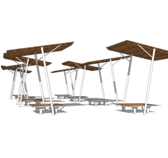 现代公用椅su模型