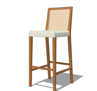 中式吧台椅su模型