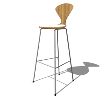 现代吧台椅su模型