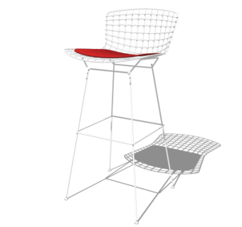 现代吧台椅su模型