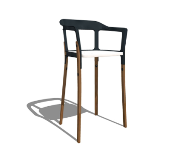 现代吧台椅su模型