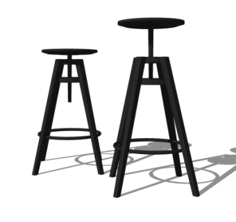 现代吧台椅su模型